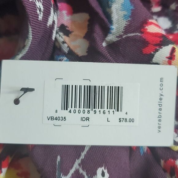 VERA BRADLEY Floral Trapeze Tunic - Size Large - Picture 7 of 7